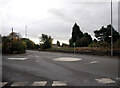 Roundabout at the junction of Common Road and Abb Scott Lane, Bradford