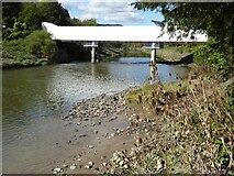 SO5301 : Brockweir Bridge under repair by Philip Halling