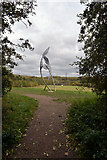 SE2126 : "Fiddlehead and Fernblades" by Adrian Moakes, Oakwell Hall Country Park by habiloid