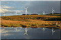 NC7607 : Reflections of Kilbraur Windfarm, Sutherland by Andrew Tryon