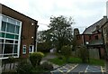 Path between Godalming Library and the former Guildford Congregational Church