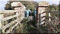 Footbridge over West Coast Main Line approaching Newbiggin Hall