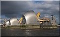 TQ4179 : Passing through the Thames Barrier by Hugh Venables