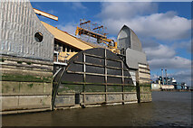 TQ4179 : Passing through the Thames Barrier by Hugh Venables