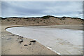 NZ4936 : Crimdon Beck eroding dunes, Hart Warren by Andy Waddington
