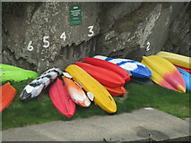 SM7423 : Porthclais Harbour - Sea Kayaks by Colin Smith