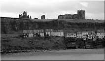 NZ9011 : Old Town, Whitby, seen from the west pier of the harbour by habiloid