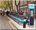 TQ2981 : Cycle hire station, Malet Street, Bloomsbury by habiloid