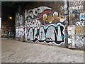 Graffiti under the railway bridge, Haggerston