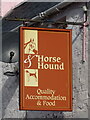 Sign for the Horse & Hound Country Inn, Bonchester Bridge