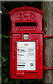 Close up, George VI postbox, Cauldmill