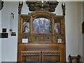 SX8751 : Dartmouth St Saviour: south chapel reredos by Stephen Craven