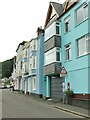 Overhanging building, Newcomen Road, Dartmouth