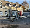 Picnic tables outside the Hall Inn, Gwehelog 