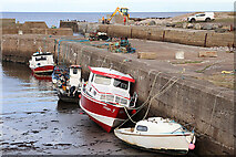 NJ3964 : Boats in Portgordon Harbour by Anne Burgess