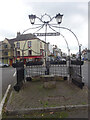ST6390 : Village Pump & fingerpost, High Street by Mr Red