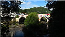 SJ2142 : Llangollen Bridge with fabric coverings by Colin Park
