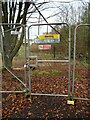 Gate to construction site