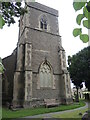 The west end, tower and clock of St Saviour