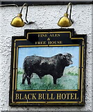 NY8383 : Sign for the Black Bull Hotel, Bellingham by JThomas