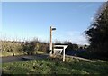 Footpath sign at entrance to Fangfoss Grange