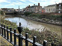 TF4509 : The River Nene outside Peckover House in Wisbech by Richard Humphrey