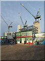 NT2473 : Tower cranes at 1 Haymarket Square by M J Richardson