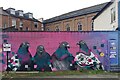 SP3165 : Pigeons, Leamington Street Art, Spencer Yard by Robin Stott