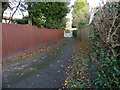 Footpath between Mathern Lakes and the Mathern Road