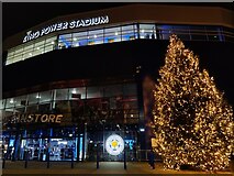 SK5802 : Christmas tree at the King Power Stadium by Mat Fascione