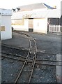 SH6112 : Diamond crossings, Fairbourne Railway by Adrian Taylor