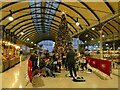 NZ2463 : Seasonal concert, Newcastle central station by Stephen Craven