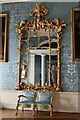 SK3140 : Kedleston Hall, The State Dressing Room: Mirror with palm frond frame carved in the late 1760s by Michael Garlick