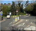 Give Way sign in the middle of the B4070, Stroud