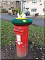 Christmas decorated postbox on Clough Lane