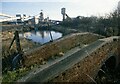 Entrance to Shireoaks colliery canal basin 1991