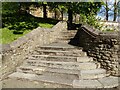 SJ2364 : Steps into the churchyard by Philip Halling