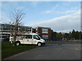 School minibus outside Bordon Juniors