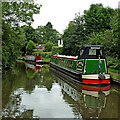 Moored narrowboats near Penkridge in Staffordshire