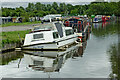 Sunken boat by Otherton Marina near Penkridge