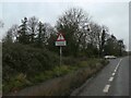 Warning sign by A49 near Moreton on Lugg