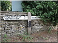 Signpost at the bottom of Tanners Hill