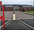 Barrier across the entrance to Columbus House, Langstone, Newport