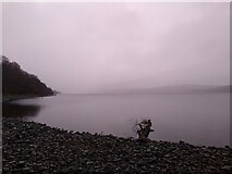 NN6557 : Loch Rannoch in fog by Aleks Scholz