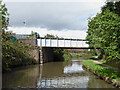 Railway bridge over the canal in Nuneaton, Warwickshire