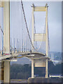 ST5590 : The West (Beachley) tower of the Severn Bridge by Oliver Mills