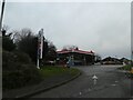 Esso filling station by A49, Hope Under Dinmore