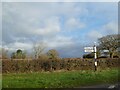 Signpost for Bickley Church