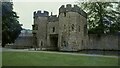 ST5545 : Bishop's Palace Gatehouse and Moat by Sandy Gerrard