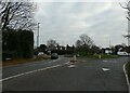 Roundabout at the junction of Guildford and Eglwy Roads with Wych Hill Lane (A)